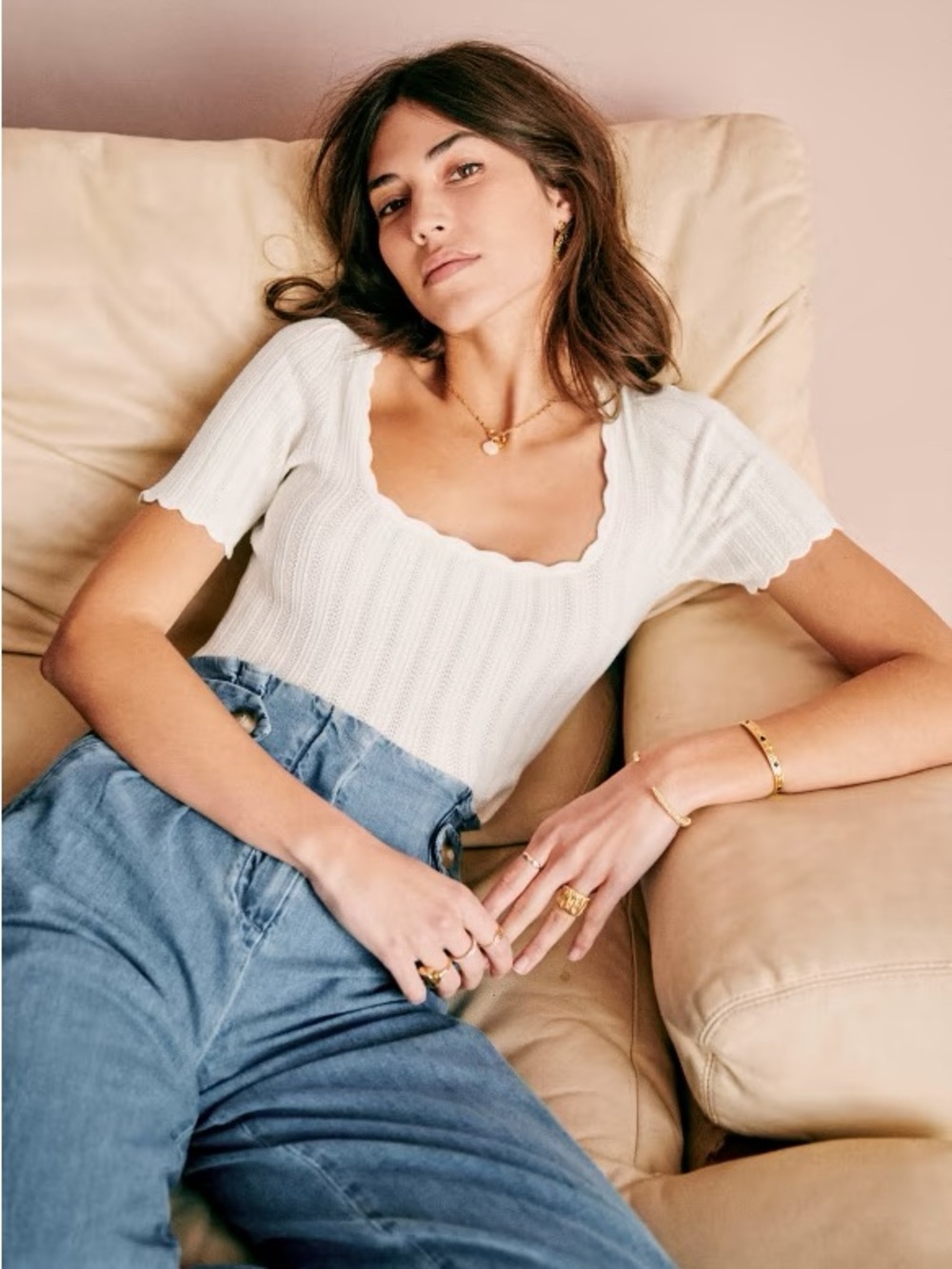 NWT Sezane Anil Jumper Olive